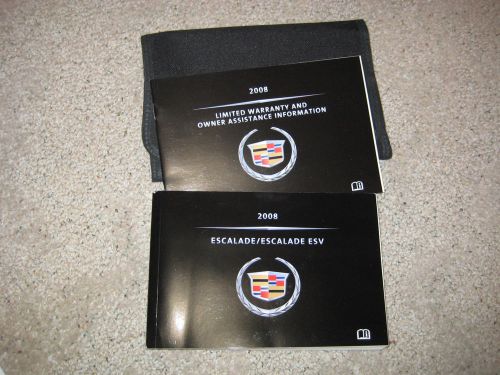 2008 cadillac escalade and esv owner&#039;s manual with a case