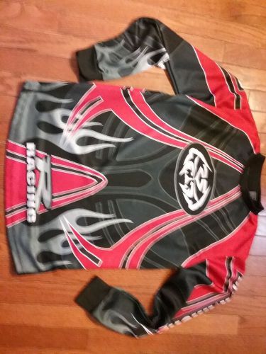 Boys mtx motorcross snowmobile l sleeve shirt sz l 14-16 red black