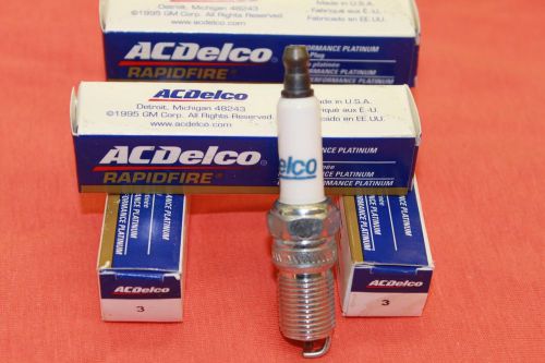 (4) brand new genuine oem ac delco rapidfire 3 spark plugs