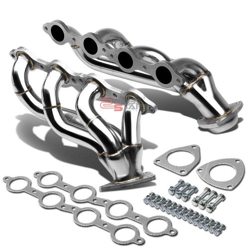 Gmc sierra 1500 v6/v8 gmt800 stainless steel exhaust manifold header+gasket/bolt