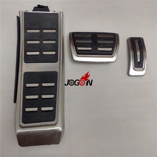 3pcs/set fuel gas brake footrest pedal pad plate at for audi q7 2016