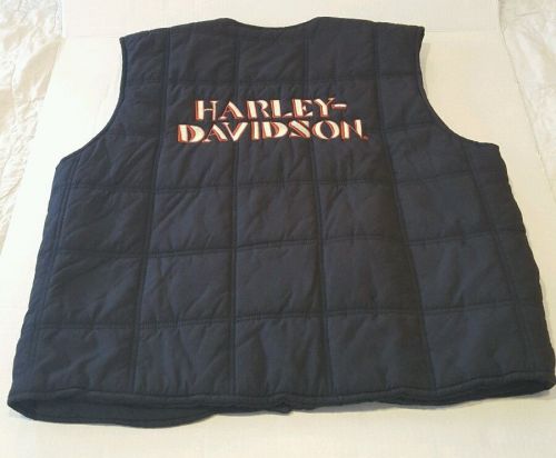 Harley davidson motorcycles polyester vest black sz. l
