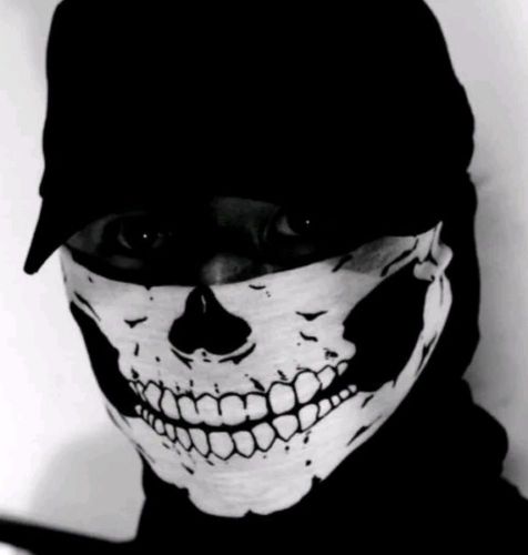 New skeleton ghost skull face mask biker