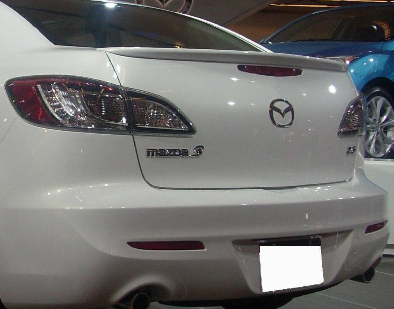 Painted mazda 3 4 dr lip factory style spoiler 2010-2013