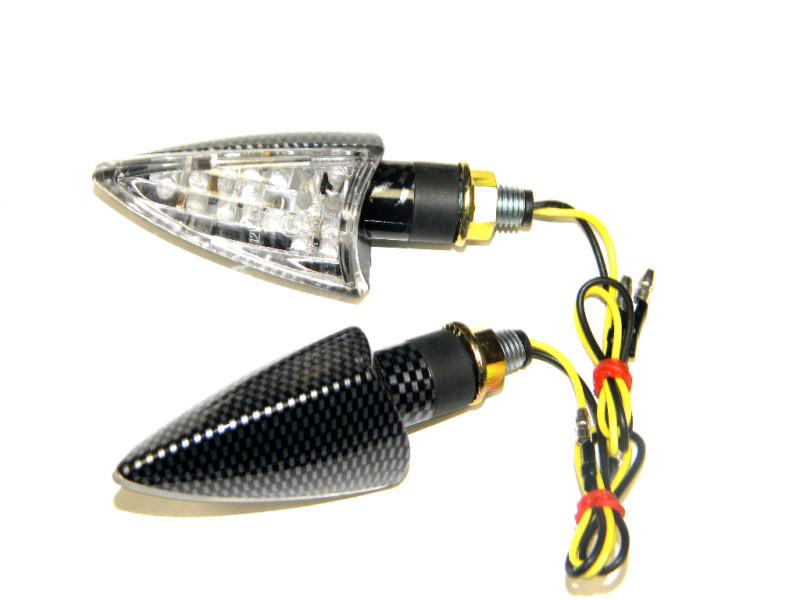 New turn signal blinkers led carbon fiber cf arrow ninja r1 gsxr cbr600 f4i zx14