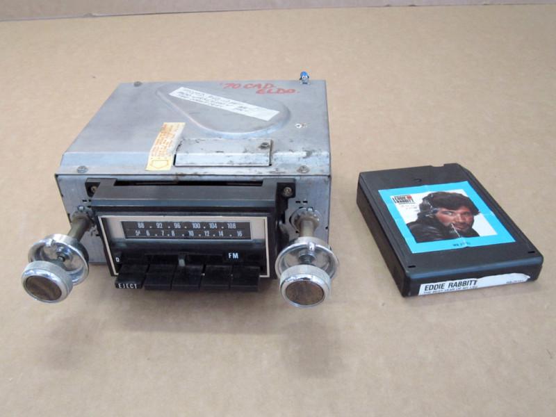 Radio cadillac am-fm 8-track tape stereo, used, 1970 cadillac eldorado