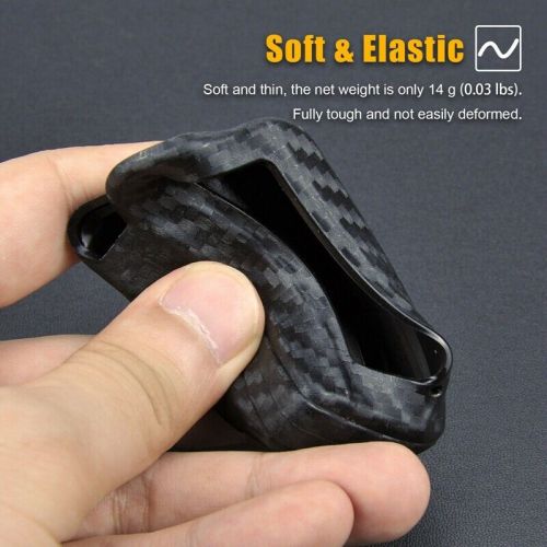 Silicone carbon fiber car key case cover for pri4831-