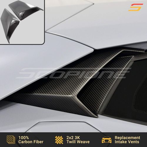 Scopione carbon fiber side window air intake vents for lamborghini aventador