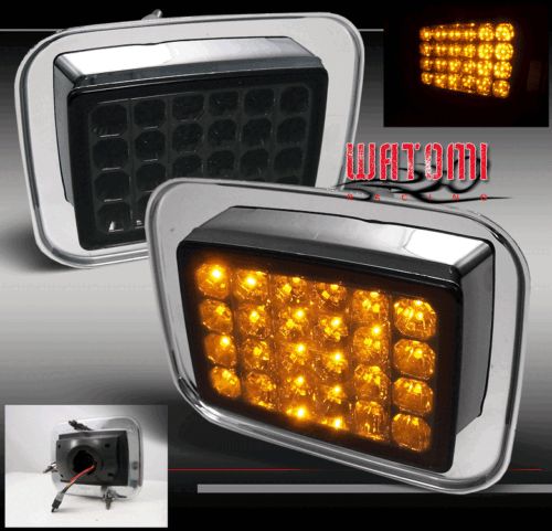 03-09 hummer h2 sut suv yellow led corner signal parking light lamp smoke pickup