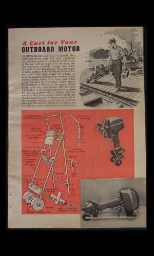 Folding outboard motor cart dolly how-to build plans