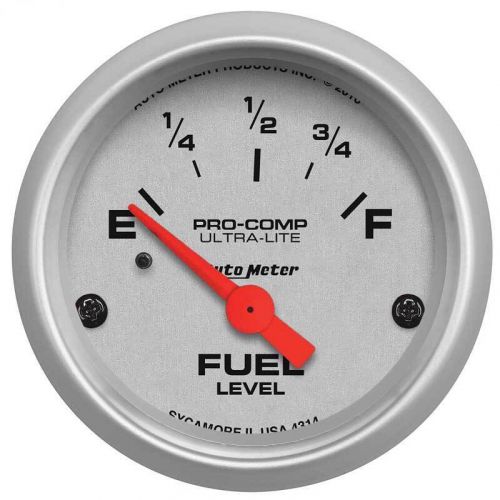 Auto meter ultra-lite series 2-1/16&#034; short sweep 0-90 ohm electric fuel level