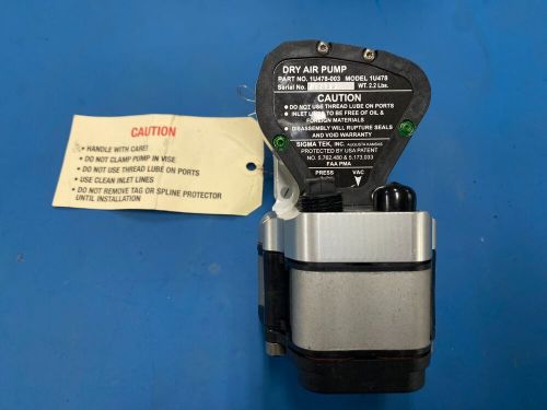 Sigma-tek 1u478-003 piston dry air vacuum pump (new)