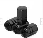 4pcs black aluminum car tire valve cap valve stem cover air dust wheel rim caps