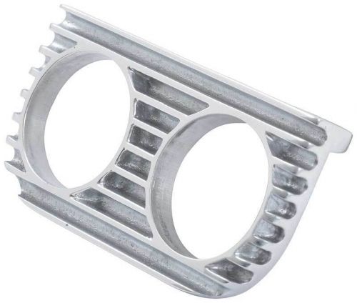 Otb gear 2 hole polished deep finned aluminum under dash gauge panel