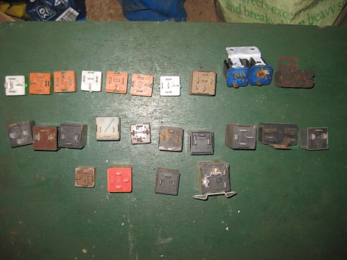 Collection of automotive electrical relays.