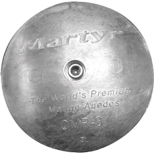 Martyr cmr02s - 2.81&#034; o.d zinc rudder/trim tab anode with slotted screw