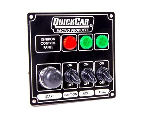 Quickcar racing products 50 825 ignition panel black w 2 acc    lights