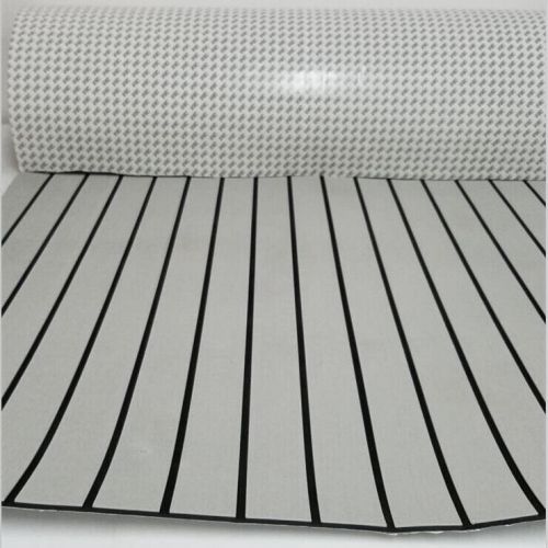 Light grey+black marine boat floor eva foam yacht teak decking sheet carpet mat