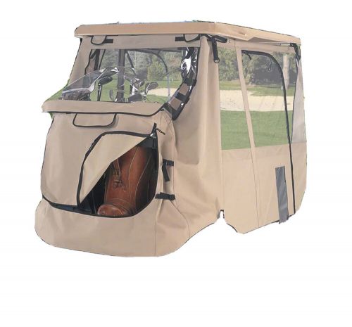 Deluxe 2-person 3-side golf car enclosure for e-z-go, club car, yamaha &amp; others