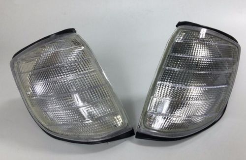 Pair front turn signal corner clear light lamp for mercedes benz s w140 91-98