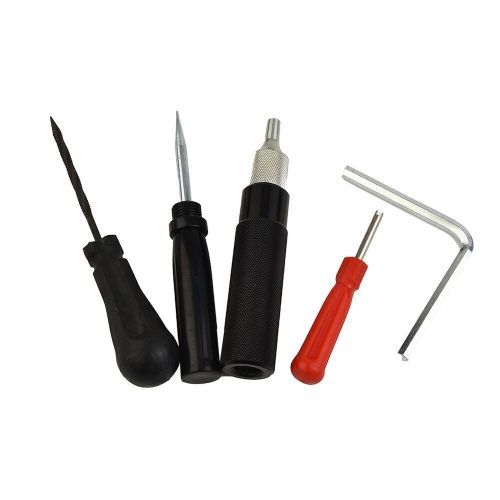 Tubeless tire-puncture repair kit for motorcycle and cars with 12 mushroom-plugs