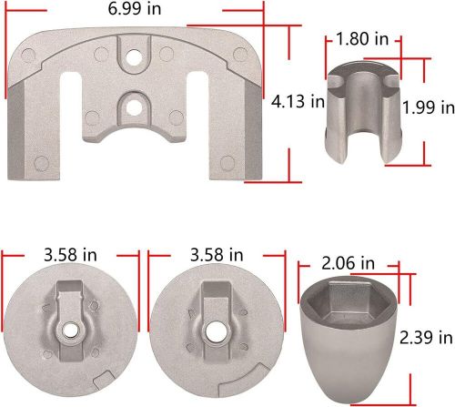 888761q04 aluminum anode kit for mercruiser bravo iii drives