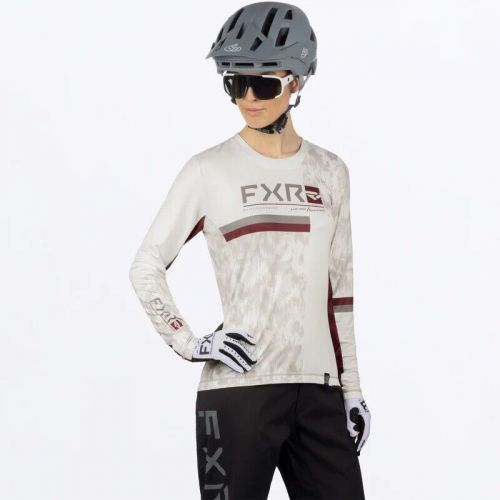 Fxr racing proflex upf womens long sleeve shirts sm white