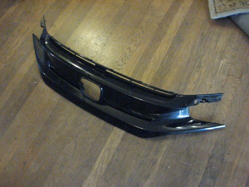 16-18 2016-2018 honda civic lx hatch front bumper grill upper grille black oem