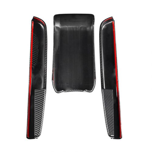 3pcs central armrest panel box decorative for honda civic 2016-2021 carbon fiber