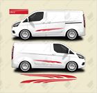 Fits ford transit custom l1 swb - side stripe vinyl sticker surf van decals