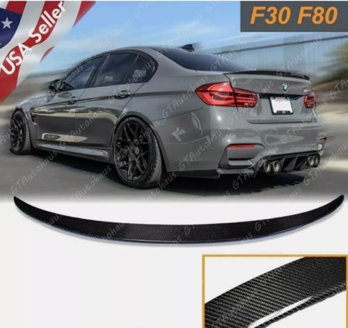 For bmw f30 f80 m3 sedan carbon fiber boot m performance trunk lid spoiler wing