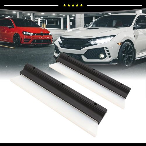 Universal piece of 2 car silicone windshield water wiper scraper remover black