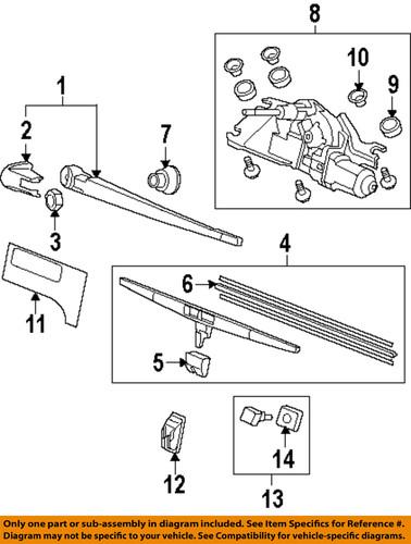 Honda oem 76721szaa01 wiper & washer-lift gate-wiper arm cover