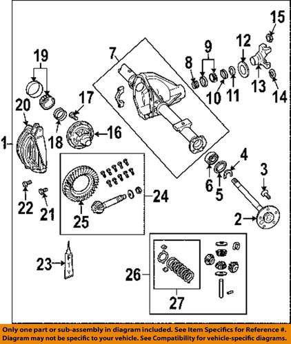 Dodge oem 5191197aa axle-yoke nut