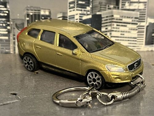 Diecast volvo xc60 xc-60 gold model toy car keyring keychain