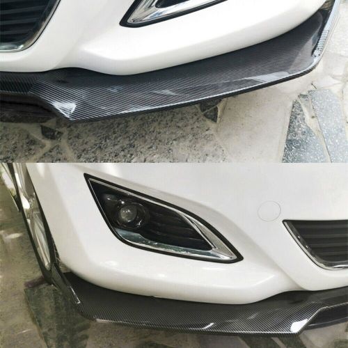 Carbon fiber universal front bumper lip spoiler splitter protector kit blk layer