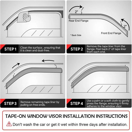 Fit lexus rx350 350h 500h 2023-2024 window visor vent shades sun rain guard trim