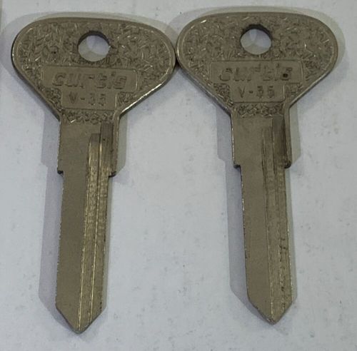 Blank key curtis v-35 appx. 2.25” uncut volkswagen lot of 2