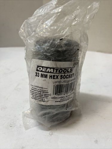 Oem tools 1” budd style wheel hex socket 33mm 25528 black