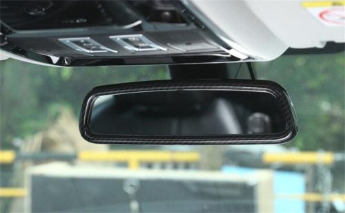 For jaguar xjl 2010-2019 carbon fiber interior rearview mirror cover frame trim