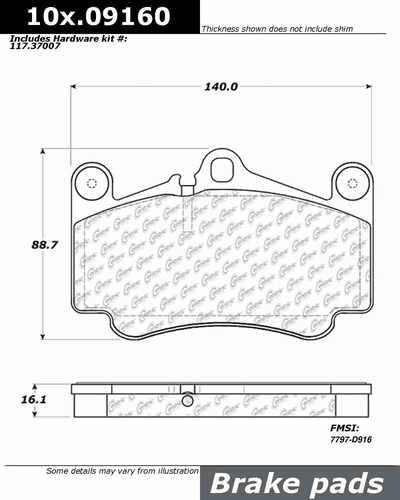 Centric 104.09160 brake pad or shoe, front