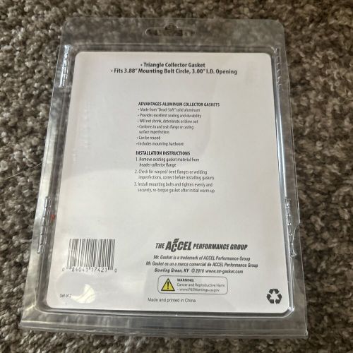 Mr. gasket 7421g aluminum reusable collector gaskets new