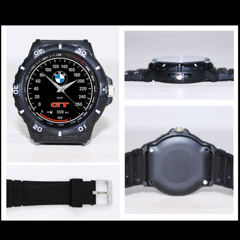 -hot- bmw 5 gt series speedometer style custom black sport quartz watch