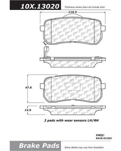 Centric 105.13020 brake pad or shoe, rear