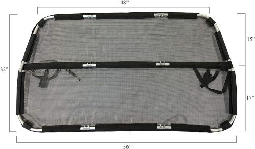 Deluxe dog barrier 56&#034; wide ideal for trucks large suvs full sized black