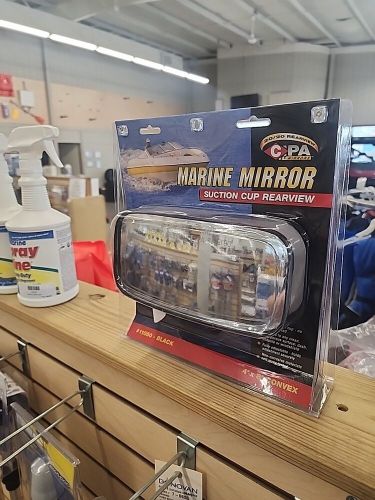 Cpa mirrors #11050 marine mirror suction cup 20/20 rearview 4”x 8” convex