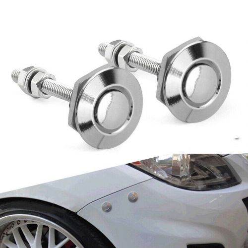 Push Button Quick Release Hood Bonnet Pins Lock Clip Car Bumper Latch Kit Silver, US $10.99, image 8