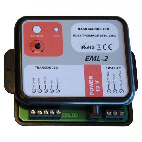 Nasa marine eml2 electromagnetic speed log bundle with transducer and nmea2k cnv