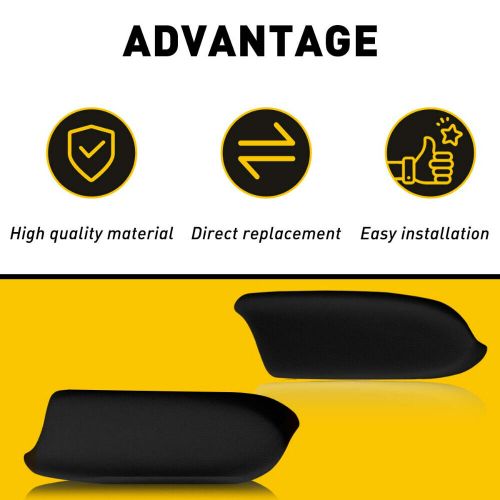 Pair for honda accord sedan 2008-2012 front door panels armrest lid cover black