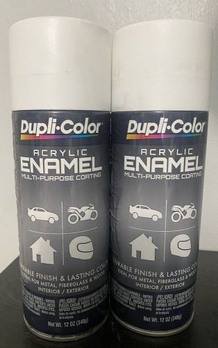 Duplicolor da1672  acrylic enamel spray paint - flat white, 12 oz can (2pack)